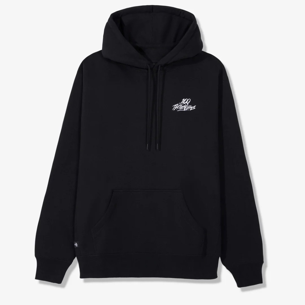100 Thieves Foundations Hoodie '21 Black Size Medium NWT